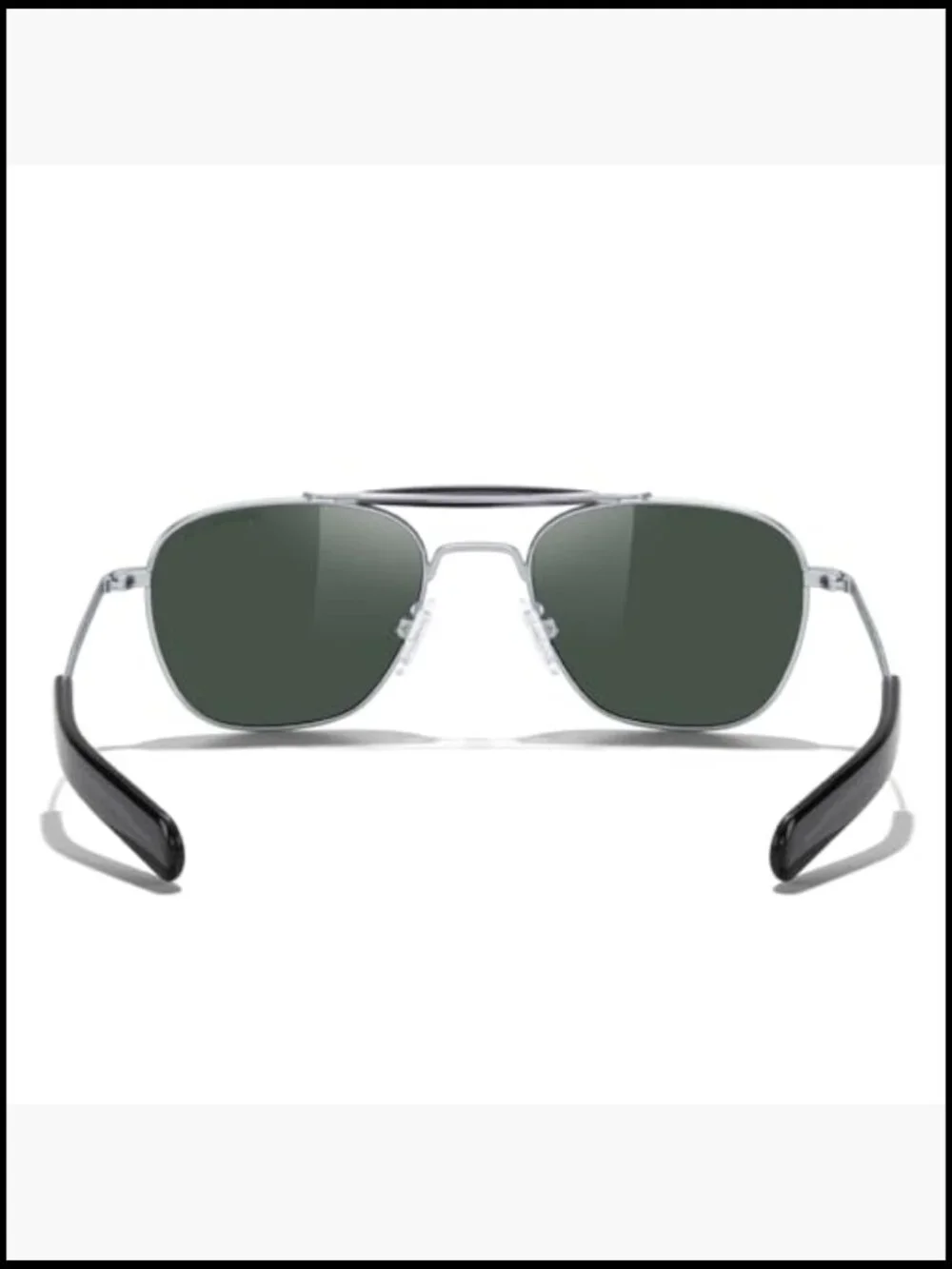 Polarized Square Metal Sunglasses with UV Protection